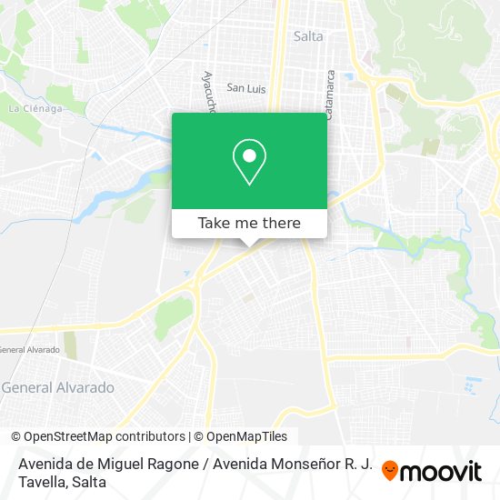 Avenida de Miguel Ragone / Avenida Monseñor R. J. Tavella map