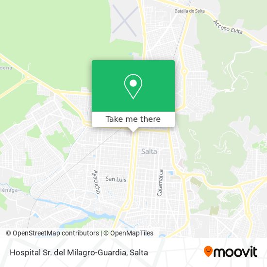 Hospital Sr. del Milagro-Guardia map