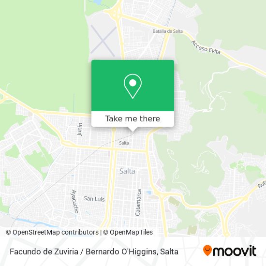 Facundo de Zuviria / Bernardo O'Higgins map
