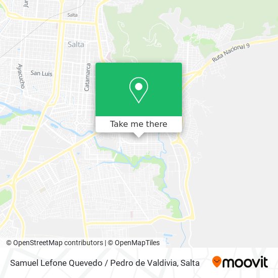 Samuel Lefone Quevedo / Pedro de Valdivia map