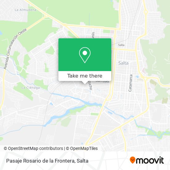 Pasaje Rosario de la Frontera map