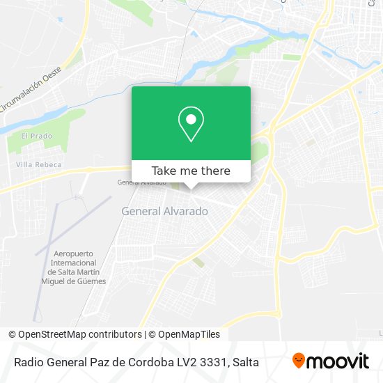 Radio General Paz de Cordoba LV2 3331 map