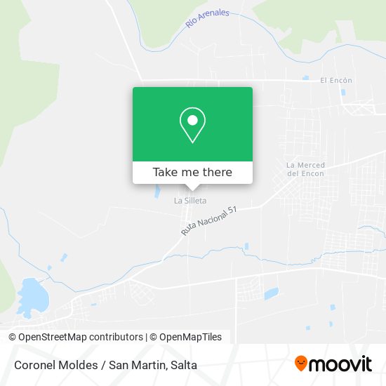Coronel Moldes / San Martin map