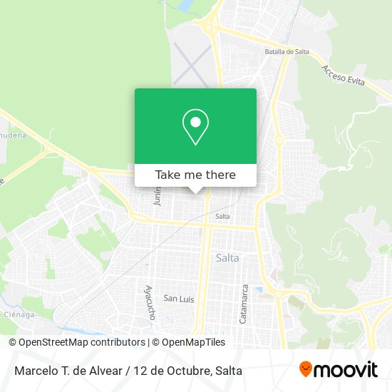 Mapa de Marcelo T. de Alvear / 12 de Octubre