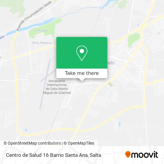 Mapa de Centro de Salud 16 Barrio Santa Ana