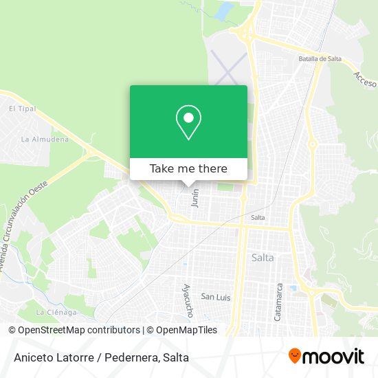Aniceto Latorre / Pedernera map