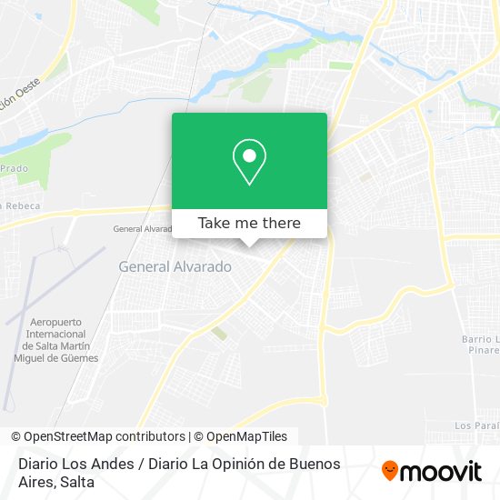 Mapa de Diario Los Andes / Diario La Opinión de Buenos Aires
