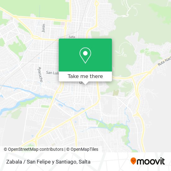 Mapa de Zabala / San Felipe y Santiago