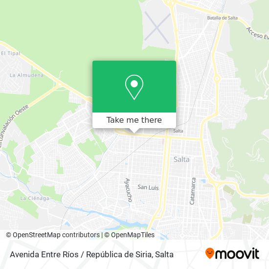 Avenida Entre Ríos / República de Siria map