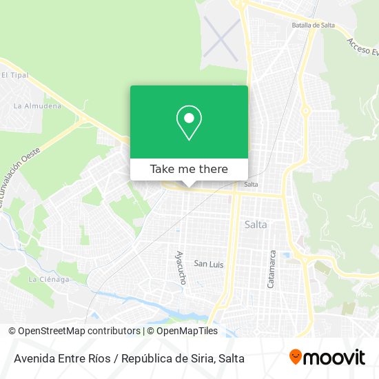 Mapa de Avenida Entre Ríos / República de Siria