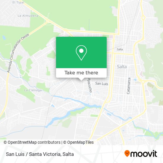 San Luis / Santa Victoria map