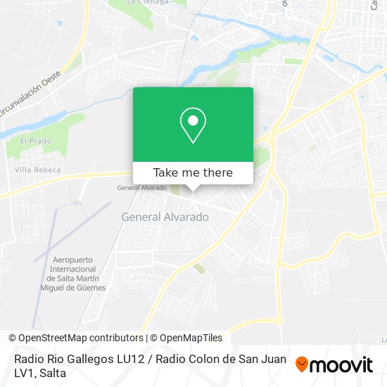 Mapa de Radio Rio Gallegos LU12 / Radio Colon de San Juan LV1