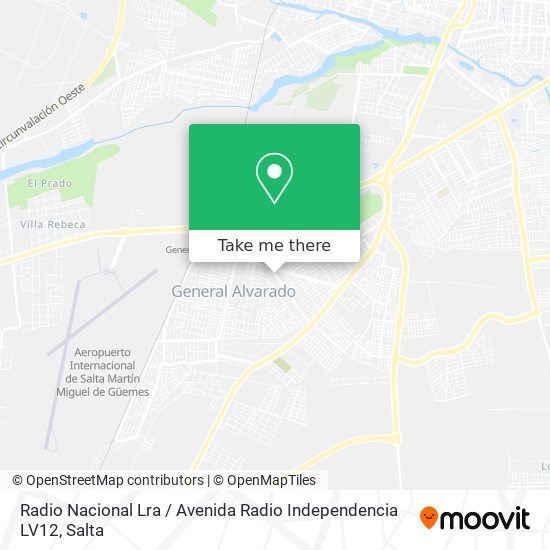 Mapa de Radio Nacional Lra / Avenida Radio Independencia LV12