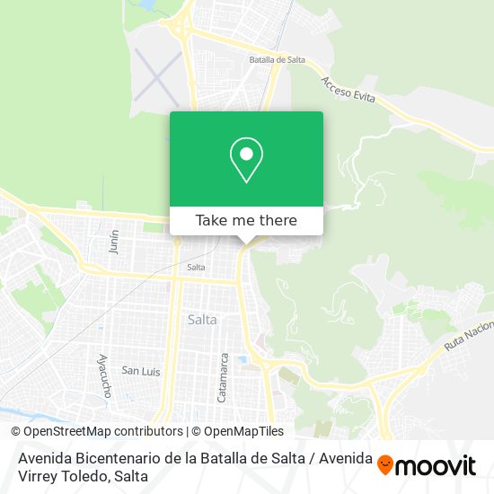 Mapa de Avenida Bicentenario de la Batalla de Salta / Avenida Virrey Toledo