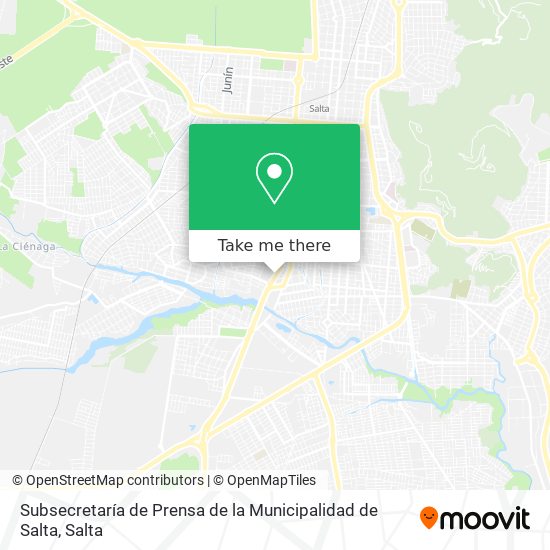 Mapa de Subsecretaría de Prensa de la Municipalidad de Salta