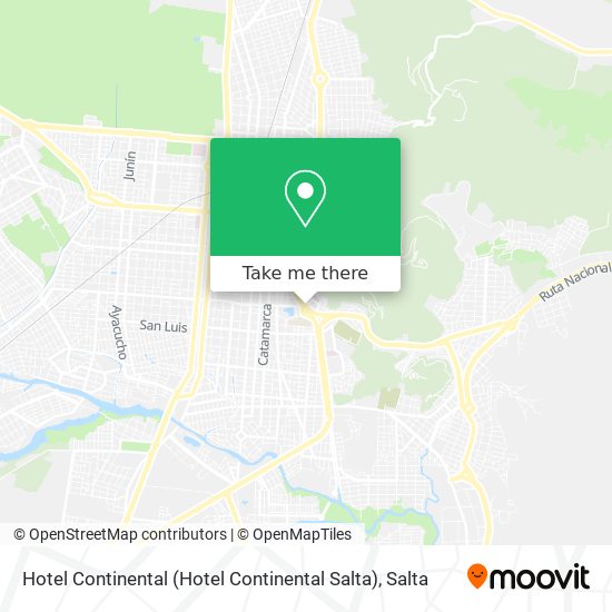 Mapa de Hotel Continental (Hotel Continental Salta)