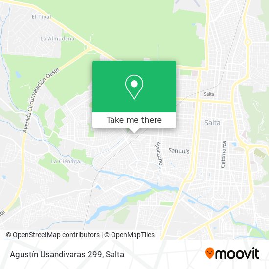 Agustín Usandivaras 299 map