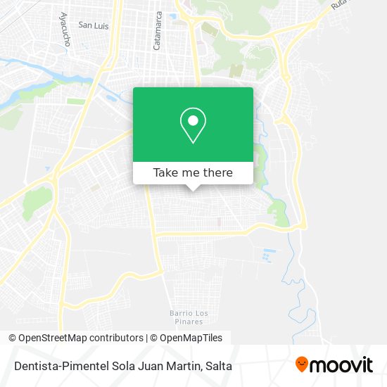 Mapa de Dentista-Pimentel Sola Juan Martin