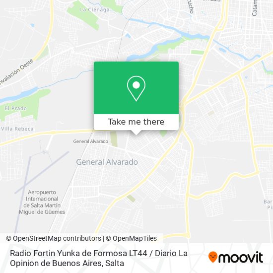 Radio Fortin Yunka de Formosa LT44 / Diario La Opinion de Buenos Aires map