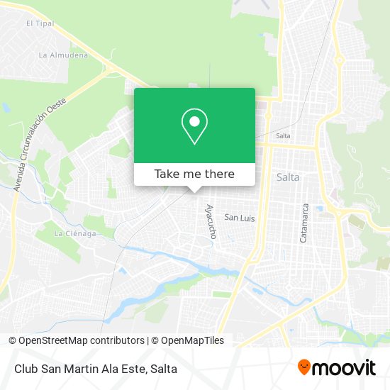Club San Martin Ala Este map
