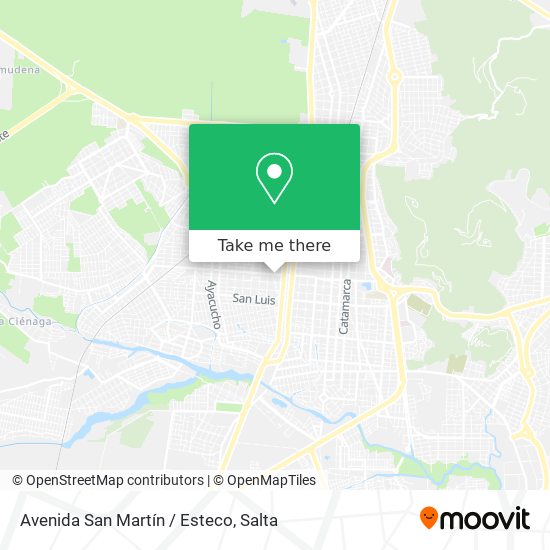 Avenida San Martín / Esteco map