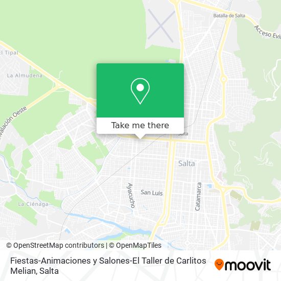 Fiestas-Animaciones y Salones-El Taller de Carlitos Melian map