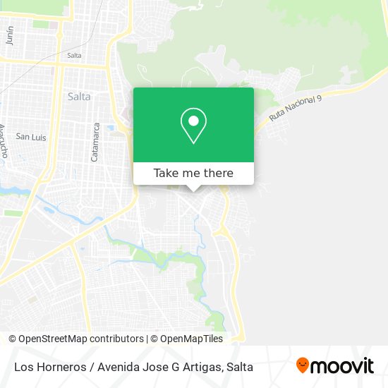 Los Horneros / Avenida Jose G Artigas map