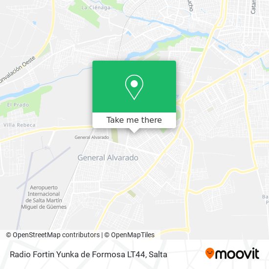 Radio Fortin Yunka de Formosa LT44 map