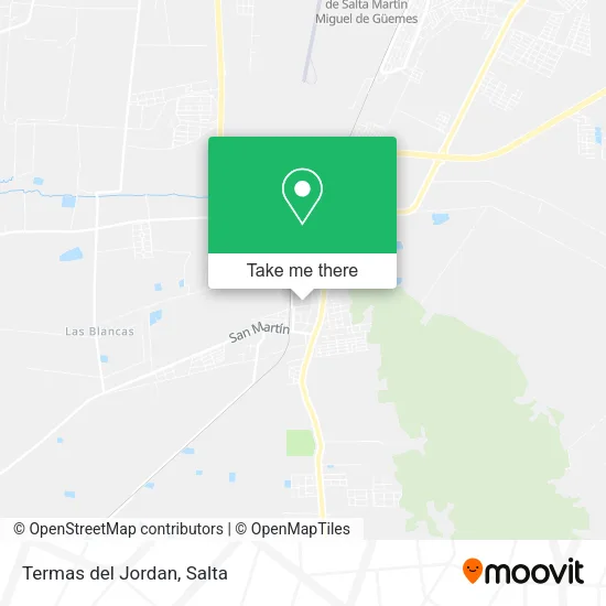 Termas del Jordan map
