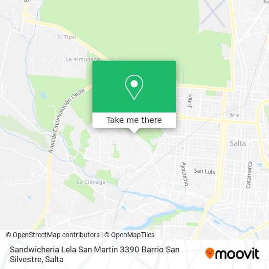 Mapa de Sandwicheria Lela San Martin 3390 Barrio San Silvestre