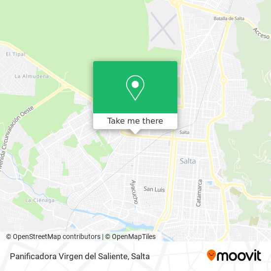 Panificadora Virgen del Saliente map