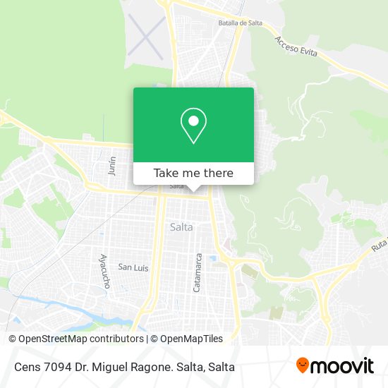 Cens 7094 Dr. Miguel Ragone. Salta map