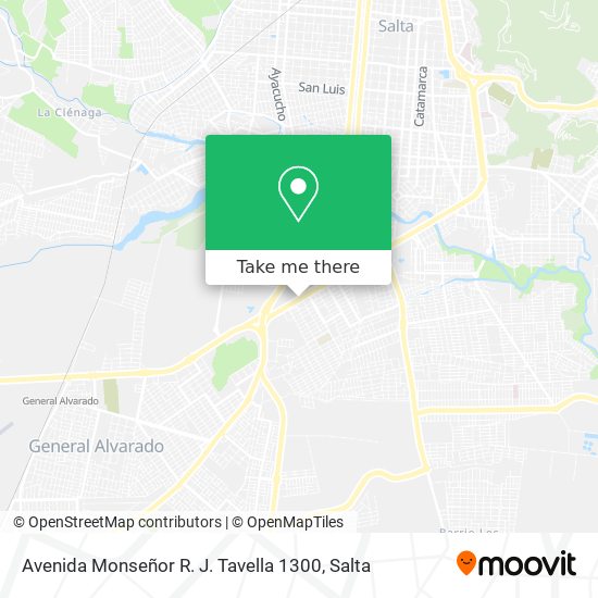 Avenida Monseñor R. J. Tavella 1300 map