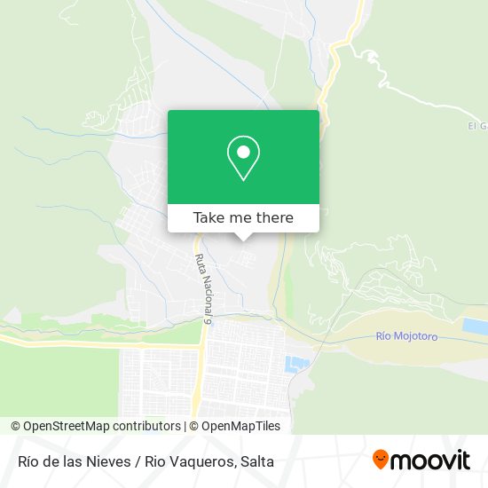 Río de las Nieves / Rio Vaqueros map