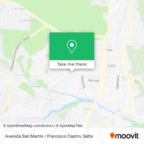 Mapa de Avenida San Martín / Francisco Castro