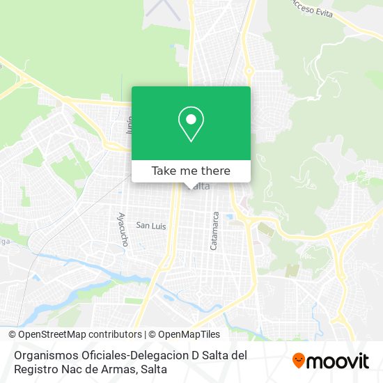 Organismos Oficiales-Delegacion D Salta del Registro Nac de Armas map