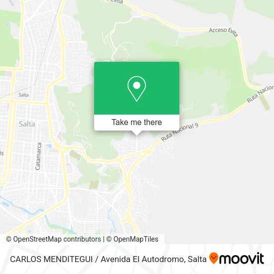 Mapa de CARLOS MENDITEGUI / Avenida El Autodromo