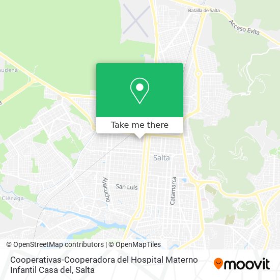 Mapa de Cooperativas-Cooperadora del Hospital Materno Infantil Casa del