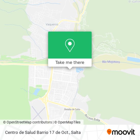 Mapa de Centro de Salud Barrio 17 de Oct.