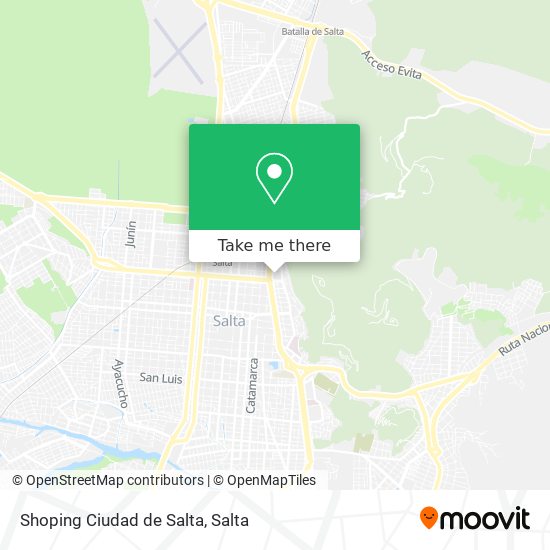 Mapa de Shoping Ciudad de Salta