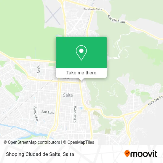 Shoping Ciudad de Salta map