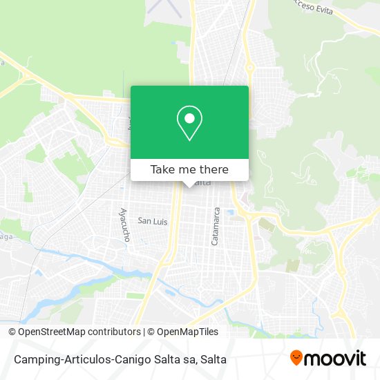 Camping-Articulos-Canigo Salta sa map