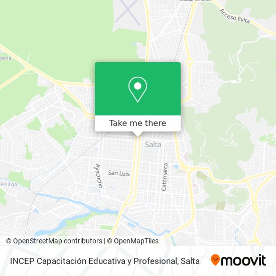 INCEP Capacitación Educativa y Profesional map