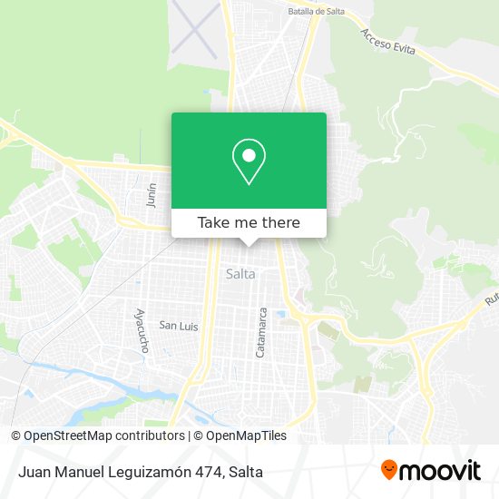 Juan Manuel Leguizamón 474 map