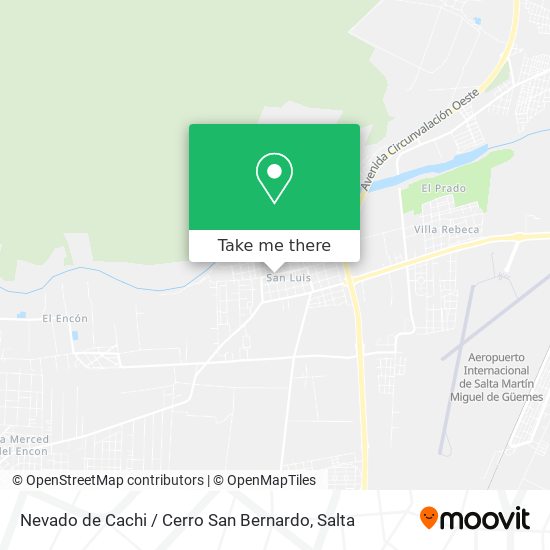 Nevado de Cachi / Cerro San Bernardo map