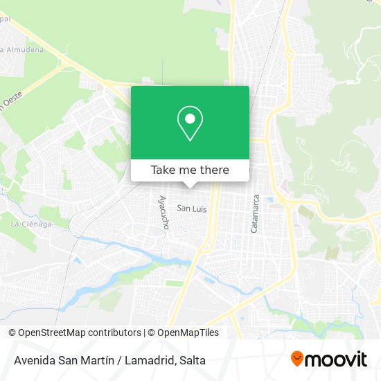 Avenida San Martín / Lamadrid map