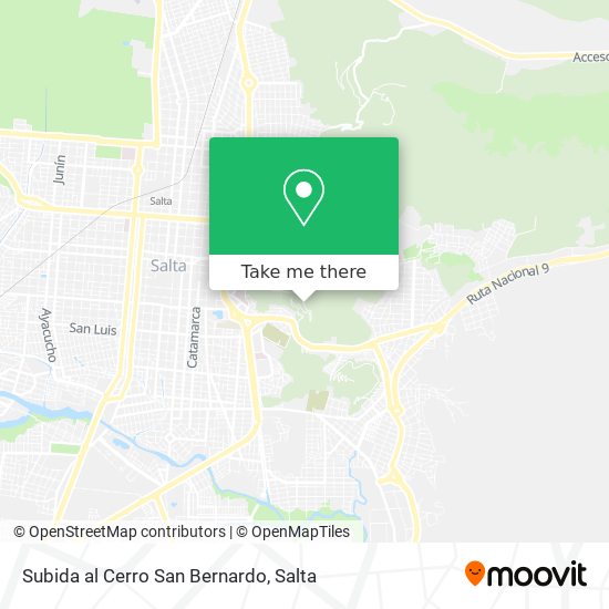 Subida al Cerro San Bernardo map