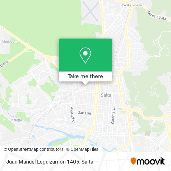 Juan Manuel Leguizamón 1405 map
