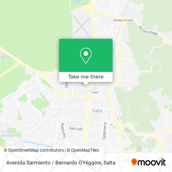 Mapa de Avenida Sarmiento / Bernardo O'Higgins