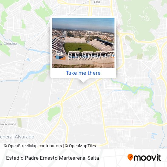 Estadio Padre Ernesto Martearena map
